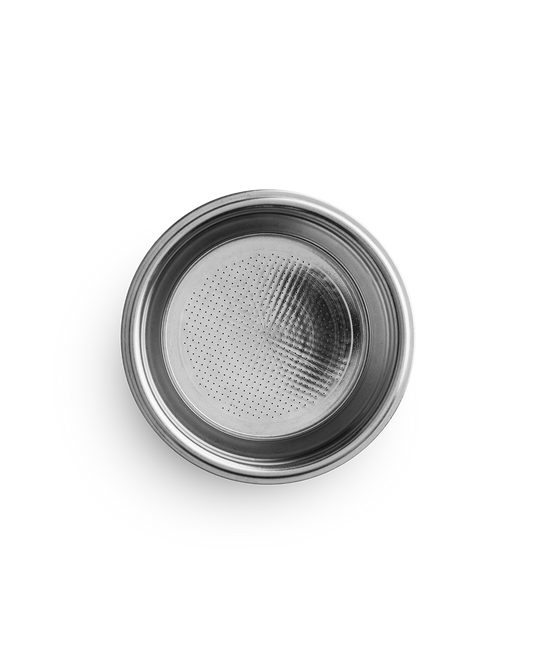The Fellow Series 1 18 g Double Shot Basket for 58 mm portafilters on a white background.
