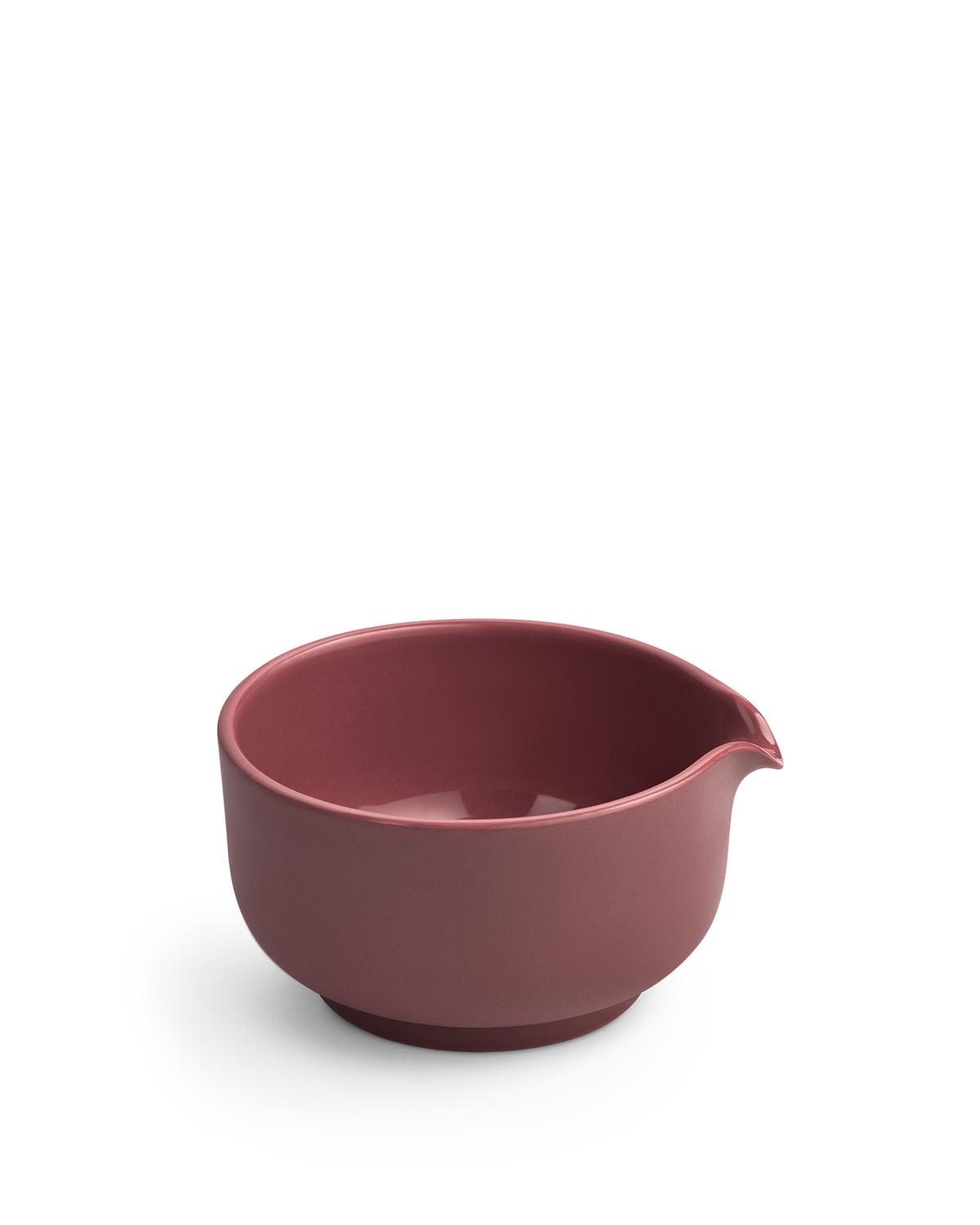 The Fellow Matcha Set Ceramic Bowl in Desert Rose with a spout and matte white accent.