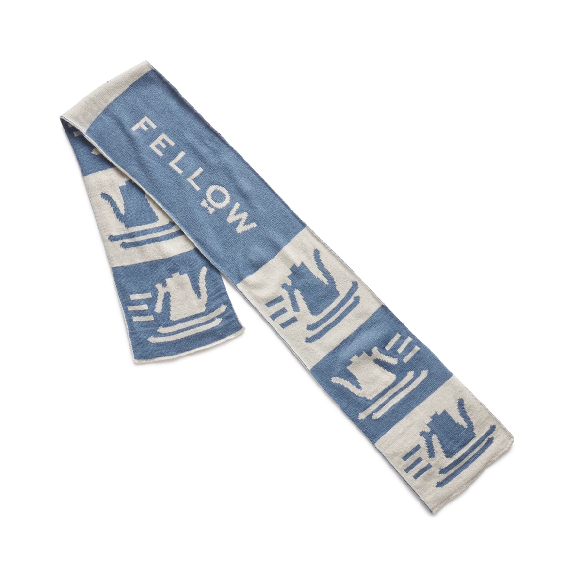 Fellow Ski Club Scarf - Fellow Ski Club Scarf - Ecru + Blue | Fellow