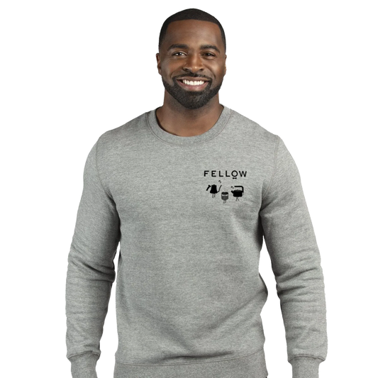 Fellow Logo Grey Crew - Fellow Logo Grey Crew - S / Grey | Fellow