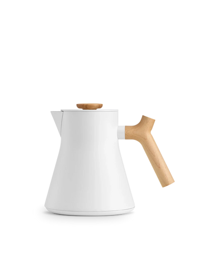 Fellow Corvo EKG Electric Kettle Body, Matte White + Maple, for use with EKG base.